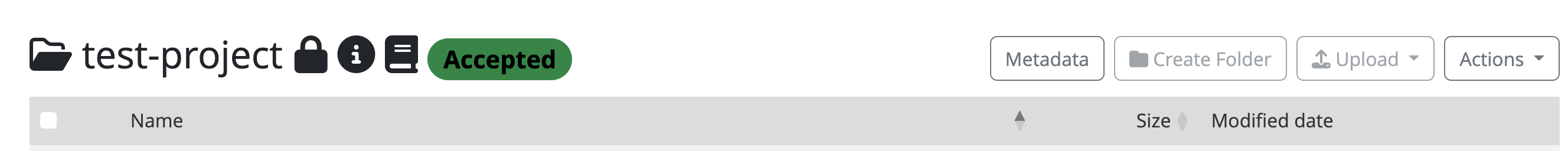 The datapackage is now accepted for the Vault