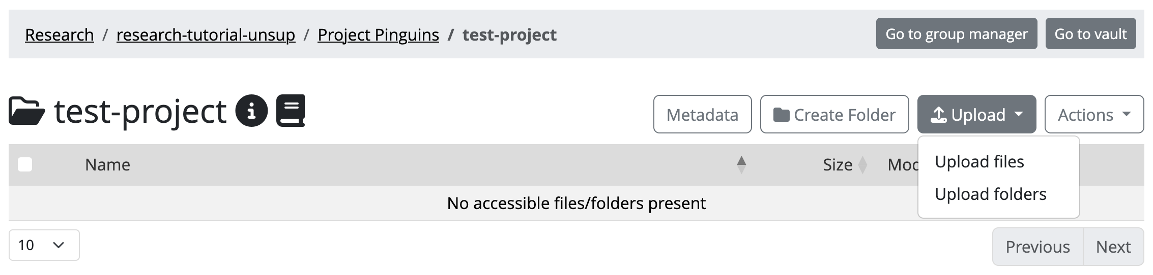 Yoda’s upload button